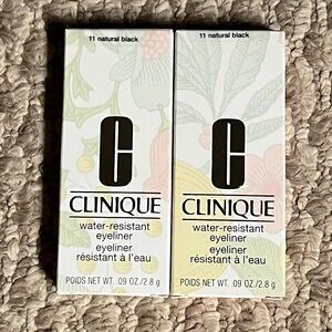 New! (2) Clinique Water-Resistant Eyeliner - 11 Natural Black (discontinued)
